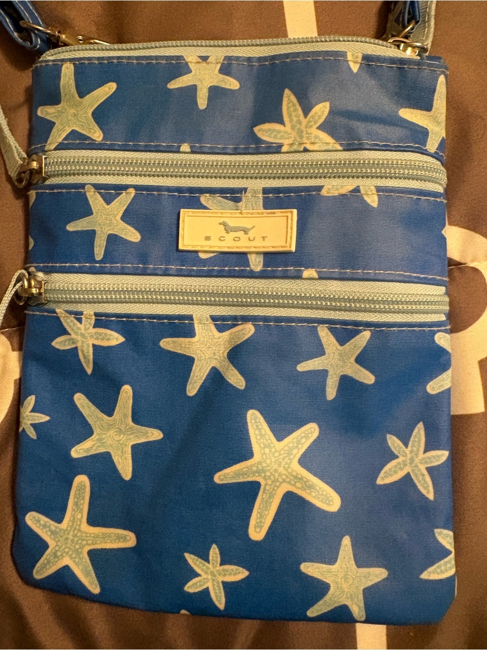 SCOUT Blue Starfish Pattern Crossbody Bag